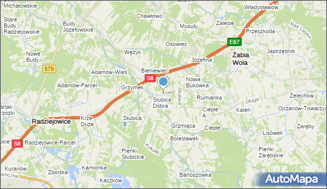 mapa Oddział, Oddział na mapie Targeo